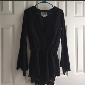 Black stone cold fox jumpsuit / romper